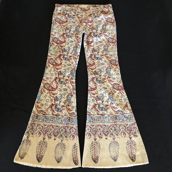 Free People New Delhi Border Flare Corduroy Size 29 - Picture 4 of 15